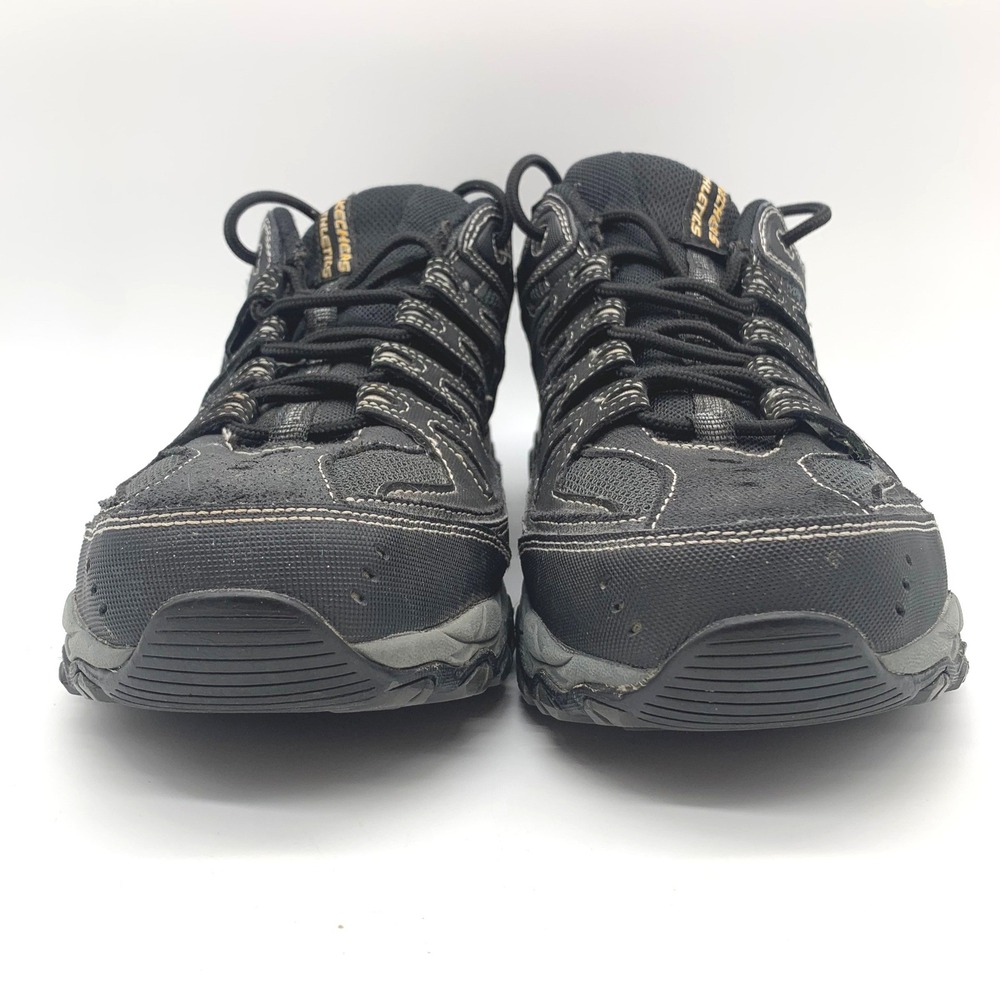 Skechers After Burn Mens 11 Black Charcoal Trail Walking Shoes 50125 BKCC - Picture 4 of 10